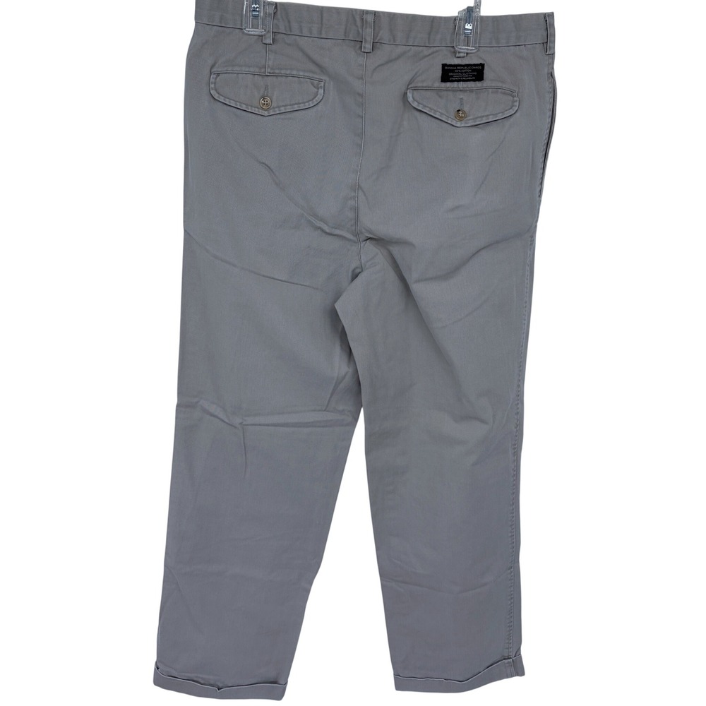 Mens Banana‎ Republic Chino Pants Size 38R 100% Cotton Grayish Tan Khaki